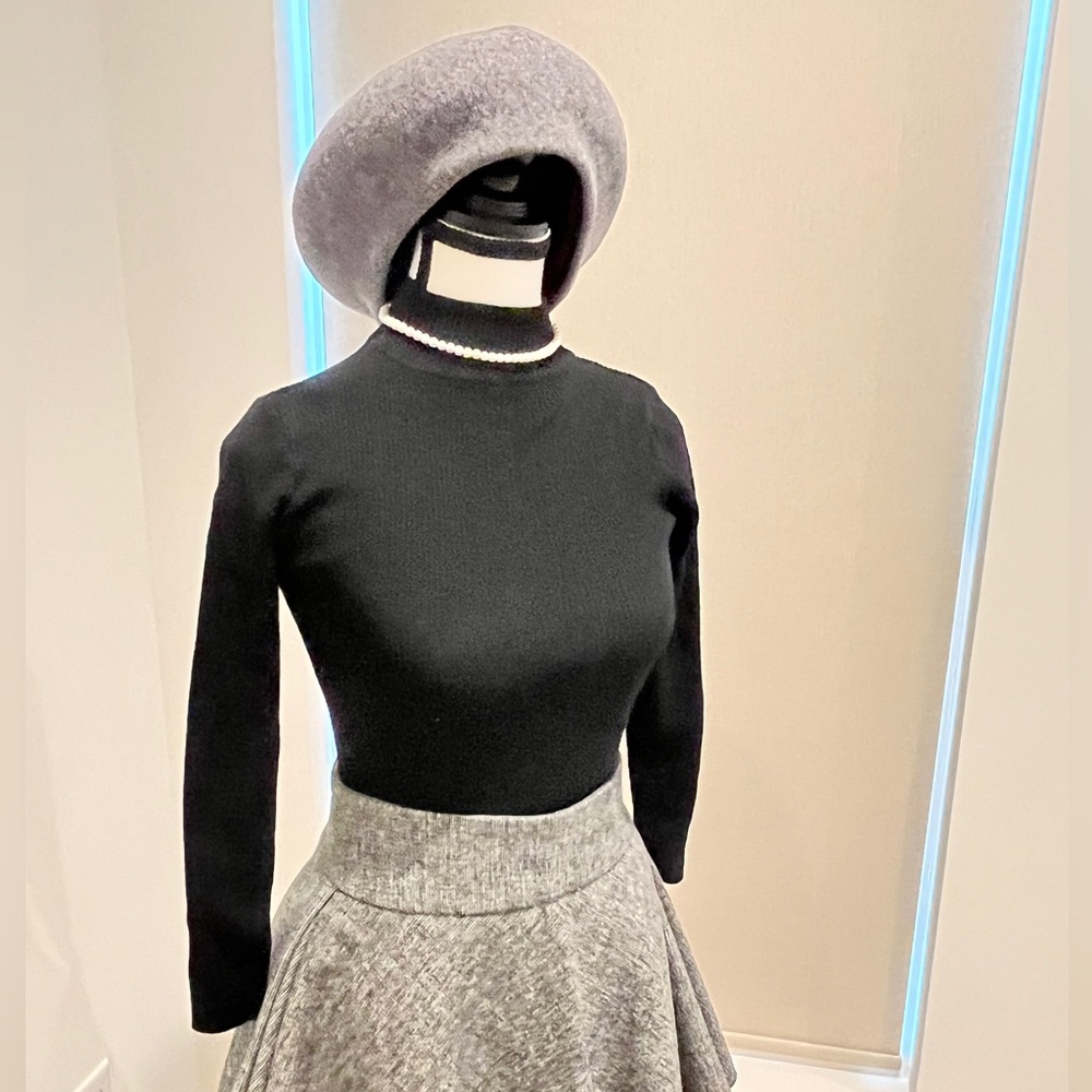 Black knit sweater top